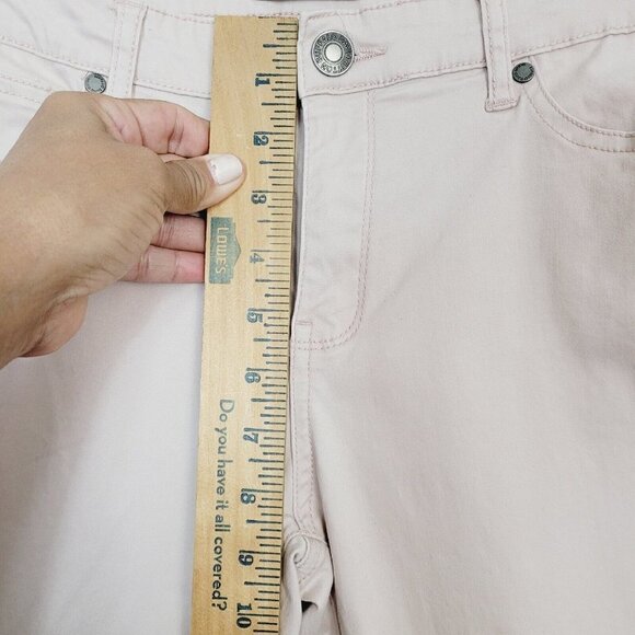 Buffalo David Bitton Sz 6 Daily Mid-Rise Stretch Skinny Ankle Grazer Jeans Nude - Picture 9 of 12